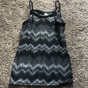 Black and gray patterned tank top